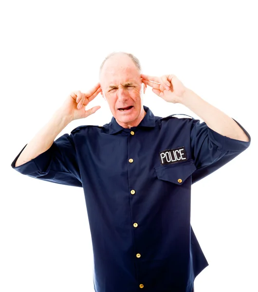 Policeman looking frustrated — Stock Photo, Image