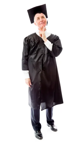 Graduate looking up — Stock Photo, Image