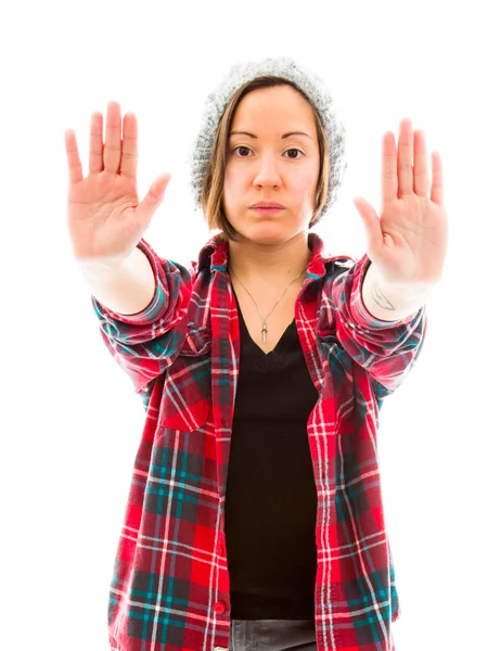 Stop gesture sign — Stock Photo, Image