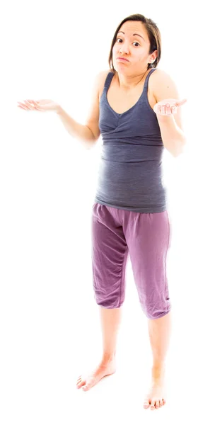 Woman shrugging — Stock Photo, Image