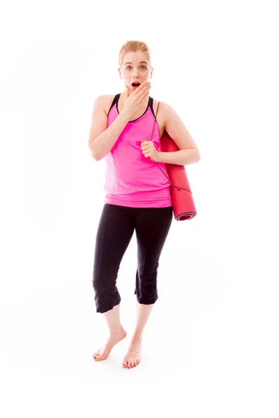 Woman looking shocked — Stock Photo, Image