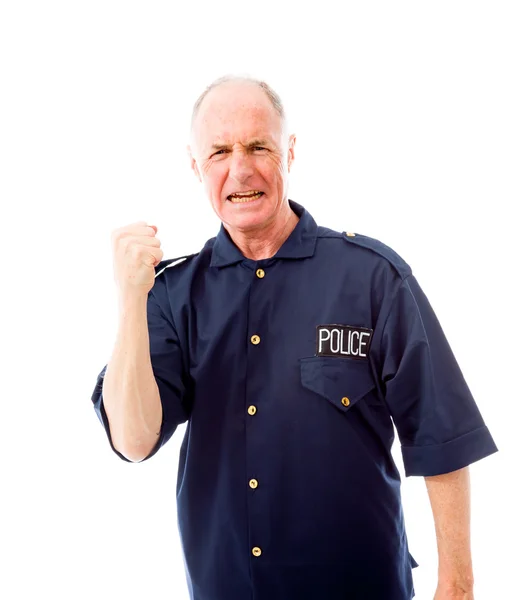 Policeman looking excited — Stock Photo, Image