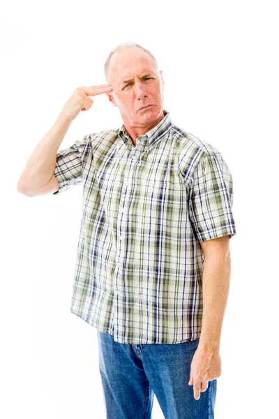 Man shooting in head — Stock Photo, Image