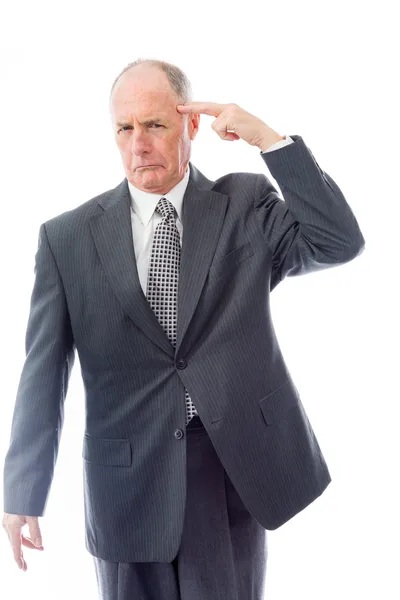 Businessman shooting — Stock Photo, Image