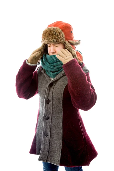 Woman suffering from headache — Stock Photo, Image