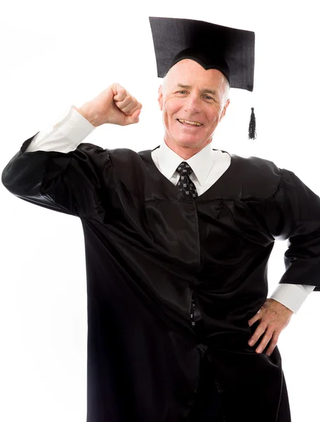 Graduado mostrando sus músculos —  Fotos de Stock