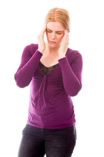 Leiden unter Kopfschmerzen — Stockfoto