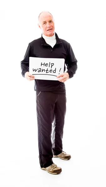 Man holding a message board — Stock Photo, Image