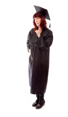 çene üzerinde el ile öğrenci