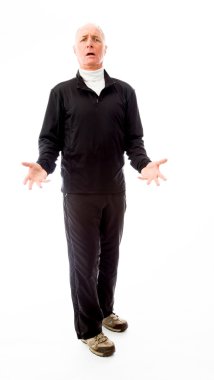 Elleri havada bir adam