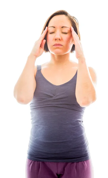 Mediterende vrouw — Stockfoto