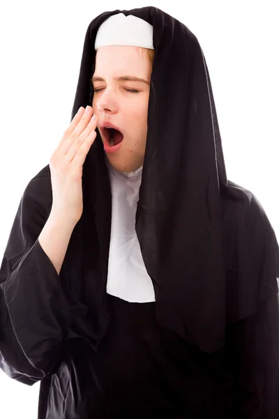 Nonne gähnt — Stockfoto
