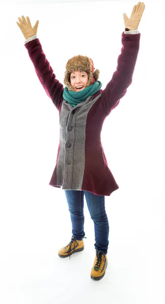 Mujer celebrando el éxito —  Fotos de Stock