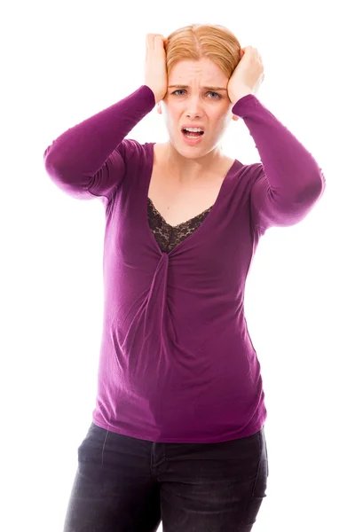 Woman looking frustrated — Stock Photo, Image