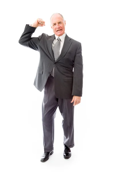 Businessman punching the air — Stock Photo, Image