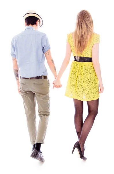 Couple walking together — Stock Photo, Image