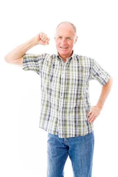 Man showing off his muscle — Stock Photo, Image