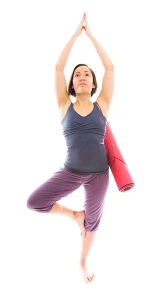 Mujer practicando yoga — Foto de Stock