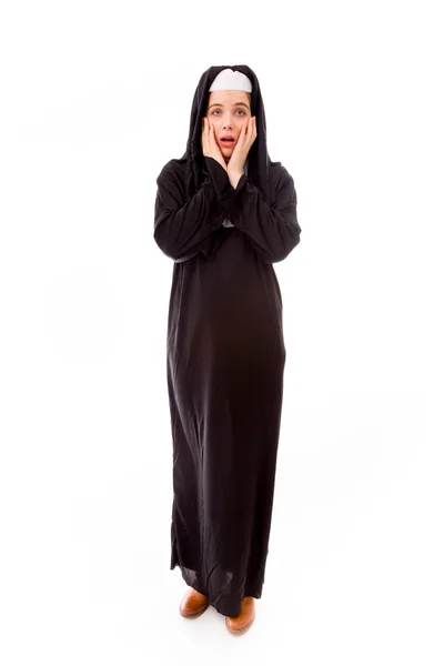 Nun looking shocked — Stock Photo, Image