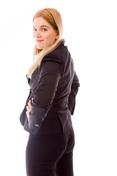 Businesswoman with hand on waist — Stock Photo, Image