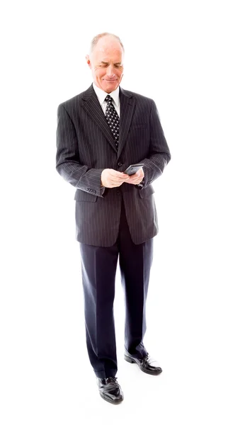 Businessman text messaging — Stock Photo, Image