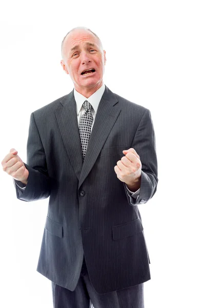 Businessman screaming — Stock Photo, Image