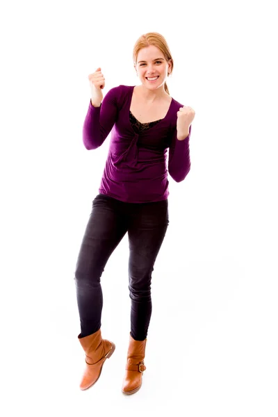 Woman celebrating success — Stock Photo, Image