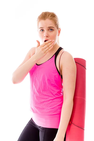 Woman looking shocked — Stock Photo, Image