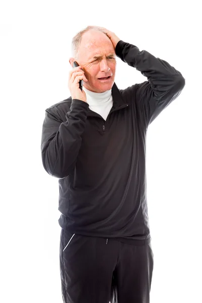 Man talar på en telefon — Stockfoto