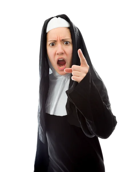 Nun scolding — Stockfoto