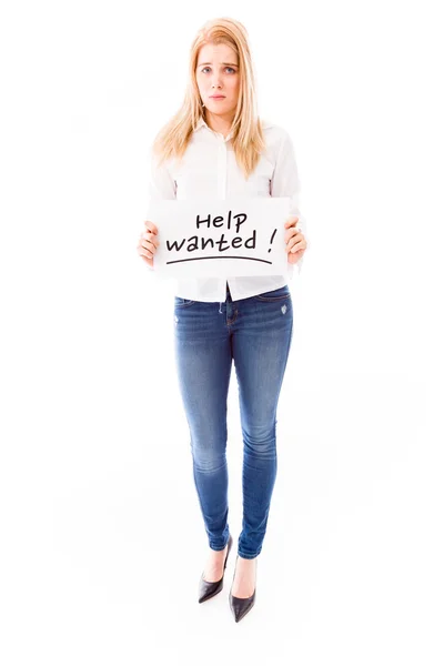 Vrouw help teken weergegeven: — Stockfoto