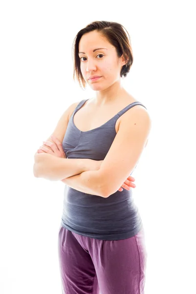 Woman with arms crossed — Stock Photo, Image