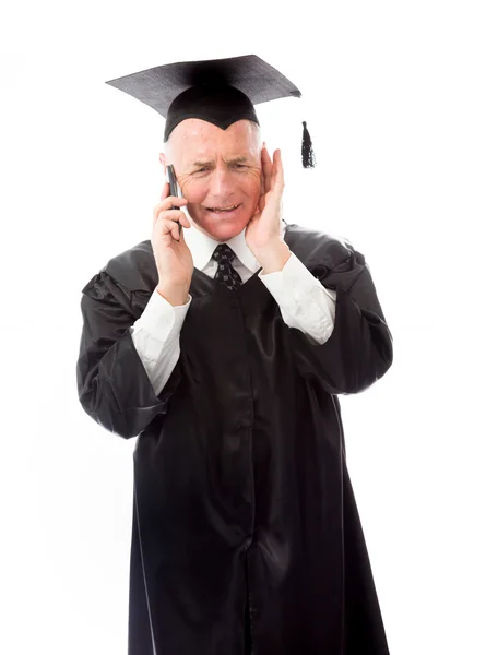 Graduate trying to listen — Stock Photo, Image