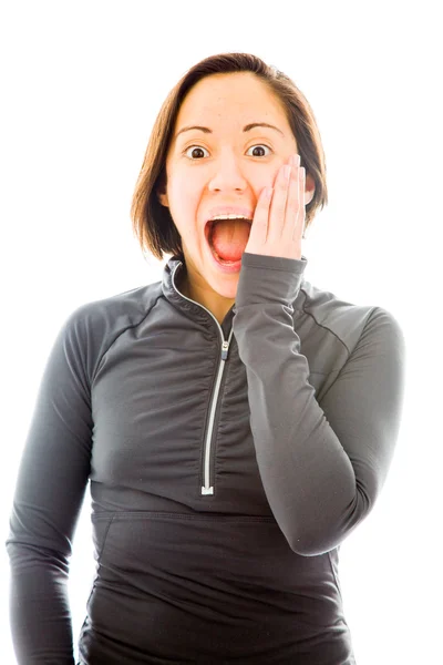 Woman looking surprised — Stock Photo, Image