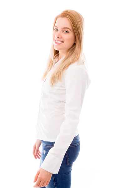 Mujer sonriendo — Foto de Stock