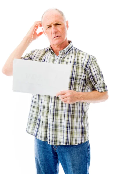 Man scratching his head — Stock Photo, Image