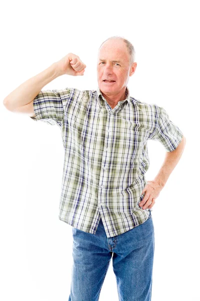 Man showing off his muscle — Stock Photo, Image