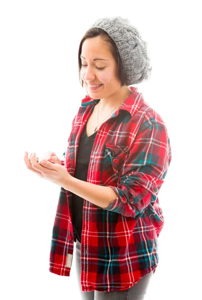 Woman text messaging — Stock Photo, Image