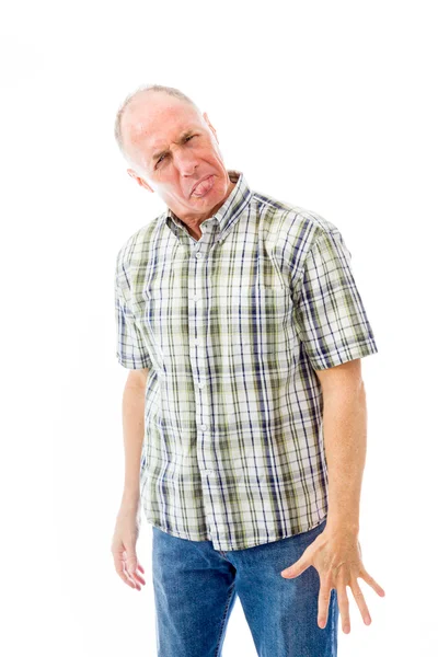 Man sticking out his tongue — Stock Photo, Image