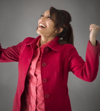 kadın kutluyor başarı