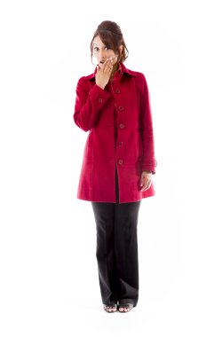 kadın şok ifadesi ile