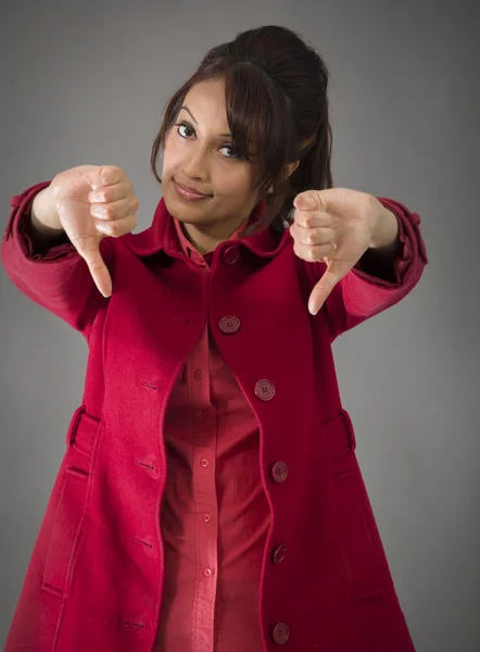 Thumbs down sign — Stock Photo, Image