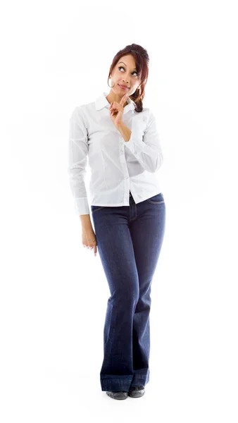 Woman looking up — Stock Photo, Image