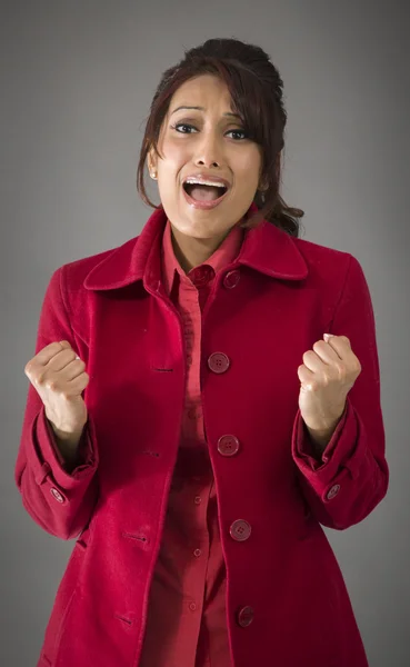 Woman shouting in frustration — Stock Photo, Image