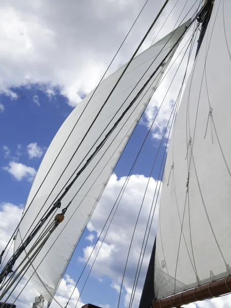 Segelbåt med sky — Stockfoto