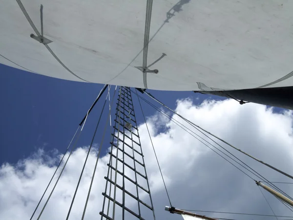 Segelbåt med sky — Stockfoto