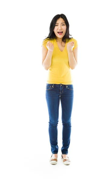 Mujer gritando en frustración — Foto de Stock