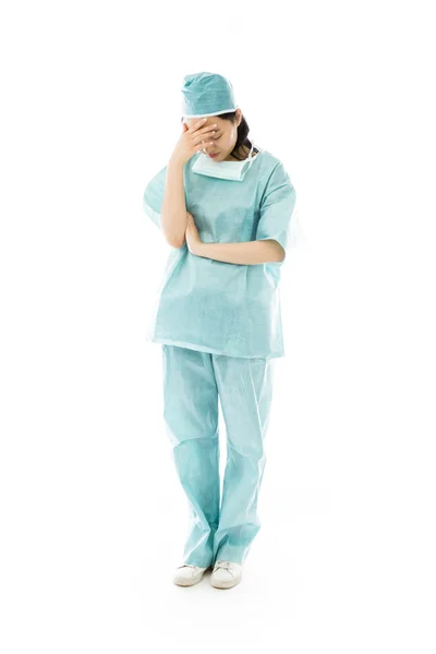 Surgeon hiding face — Stock Photo, Image