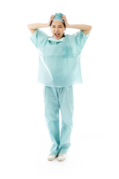 Surgeon screaming — Stock Photo, Image