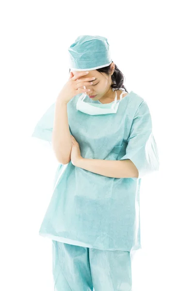 Chirurg ukrywanie twarzy — Zdjęcie stockowe